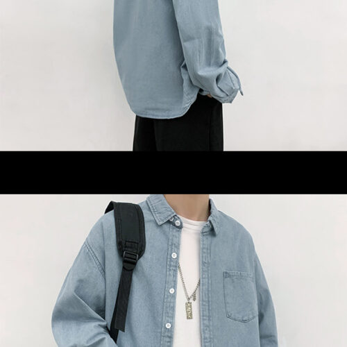 ÁO SƠ MI TAY DÀI JEANS NAM TS105J