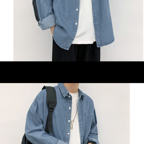 ÁO SƠ MI TAY DÀI JEANS NAM TS105J
