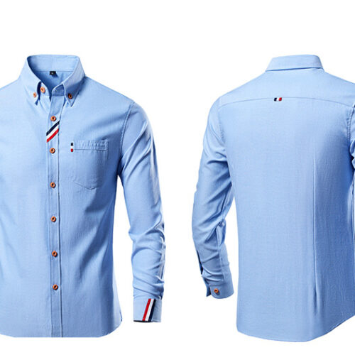 ÁO SƠ MI TAY DÀI CỔ BẺ NAM TS183H