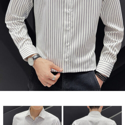 ÁO SƠ MI SỌC TAY DÀI NAM TS007A