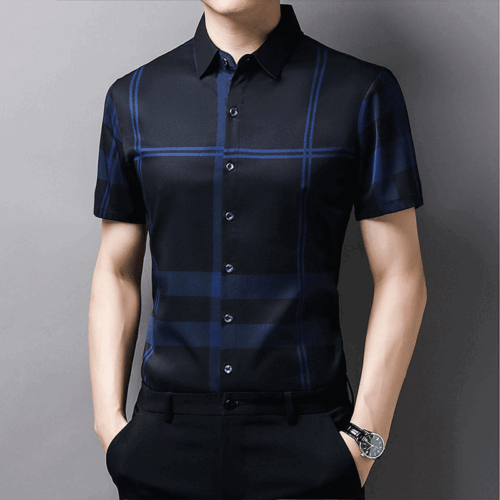 ÁO SƠ MI CỔ BẺ TAY NGẮN TS257B