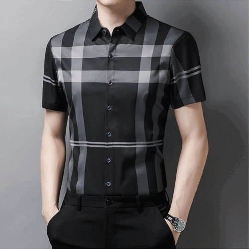 ÁO SƠ MI CỔ BẺ TAY NGẮN TS257B