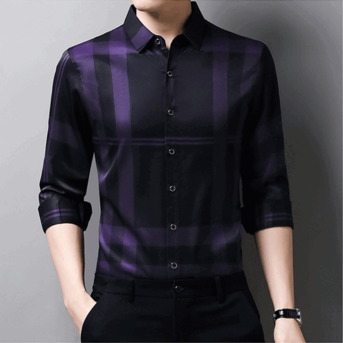 ÁO SƠ MI TAY DÀI VẢI LỤA NAM TS251B