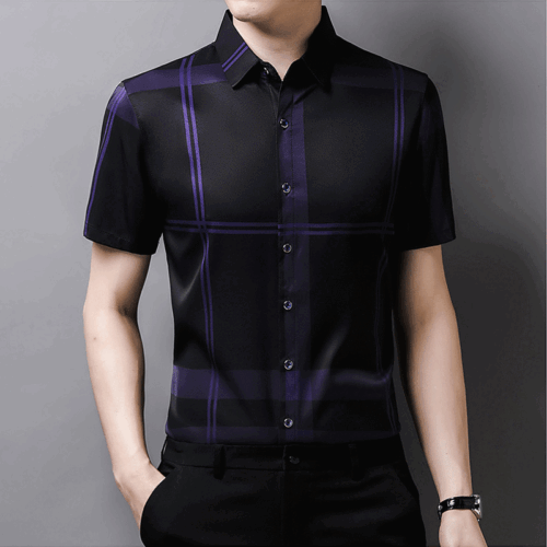 ÁO SƠ MI CỔ BẺ TAY NGẮN TS257B