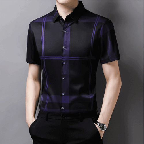 ÁO SƠ MI CỔ BẺ TAY NGẮN TS257B