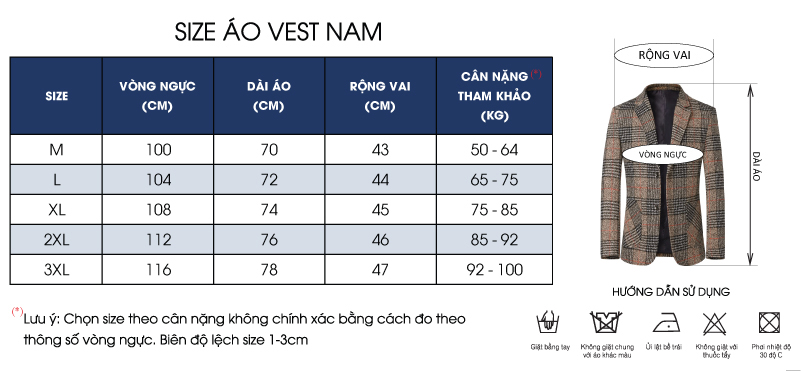 Thông số size