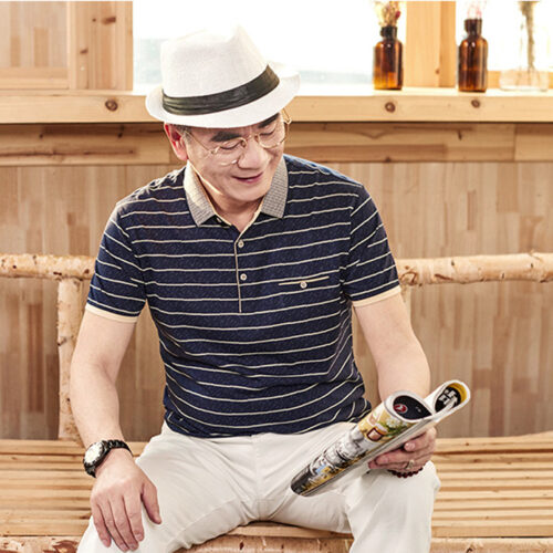 ÁO THUN POLO TRUNG NIÊN NAM TS388-6628 TRẮNG