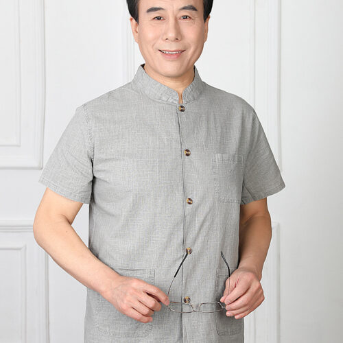 ÁO SƠ MI CỔ BẺ TRUNG NIÊN NAM TS433Y