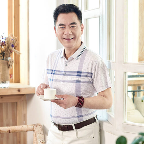 ÁO THUN POLO TRUNG NIÊN NAM TS388-6628 TRẮNG
