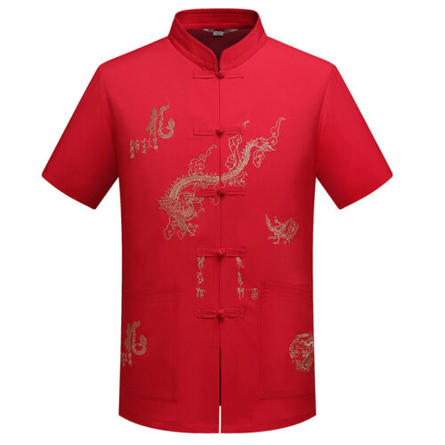 ÁO SƠ MI CÀI NÚT TAY NGẮN NAM TRUNG NIÊN TS423-XANH PL