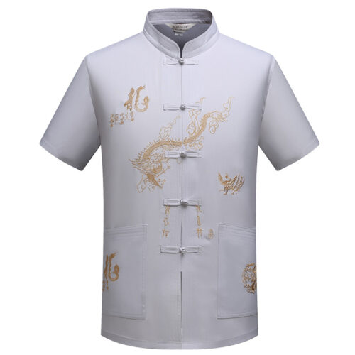ÁO SƠ MI CÀI NÚT TAY NGẮN NAM TRUNG NIÊN TS423-XANH PL