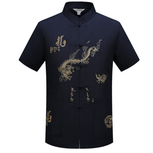 ÁO SƠ MI CÀI NÚT TAY NGẮN NAM TRUNG NIÊN TS423-XANH PL