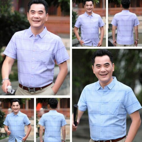 ÁO SƠ MI CARO NAM TRUNG NIÊN TS488X