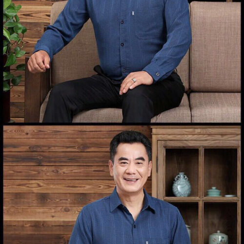 ÁO SƠ MI TAY DÀI NAM U40 U50 U60 TS489B