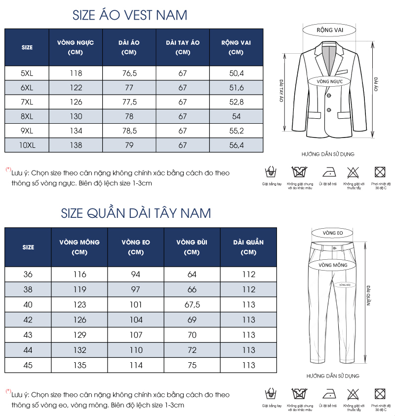 Thông số size