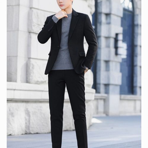 ÁO VEST NAM CAO CẤP TS534-XANH KHÓI