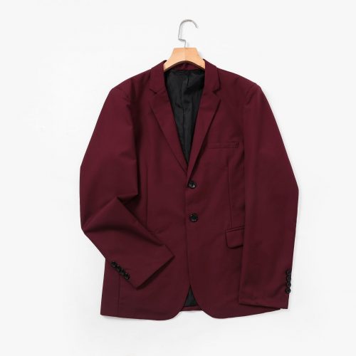 ÁO VESTON NAM TS603-ÁO VEST 2 NÚT MÀU ĐỎ TÍA