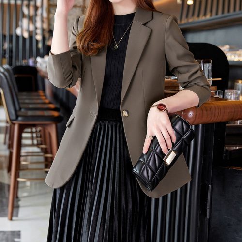 ÁO VEST NỮ TSN012-NÂU (BỘ ĐỒ) + THẮT LƯNG