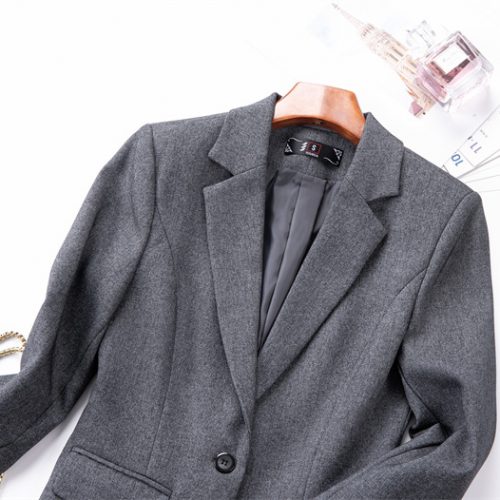 COMBO CHÂN VÁY ÁO VEST NỮ TSN016-ÁO KHOÁC XÁM + VÁY 082