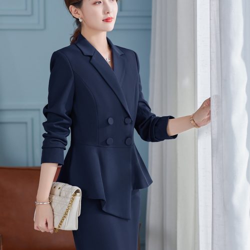 BỘ CHÂN VÁY ÁO VEST NỮ TSN023-BỘ-ÁO-VEST-VÁY-XANH