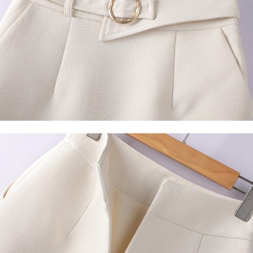 COMBO CHÂN VÁY ÁO VEST NỮ TSN030-BỘ VEST + VÁY MÀU BE