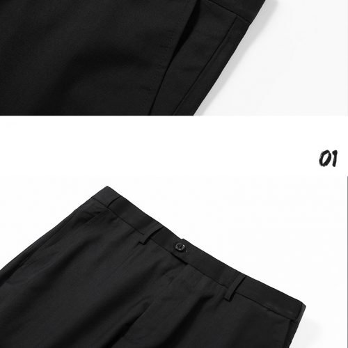 BỘ VESTON NAM TS603-ÁO VEST ĐEN 2 NÚT + QUẦN DÀI