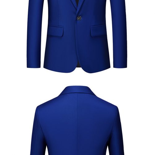 ÁO VEST NAM 1 NÚT TS592-TRỜI XANH