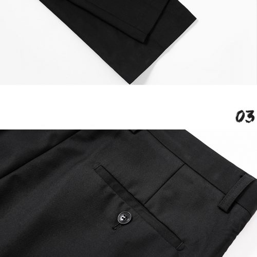 BỘ VESTON NAM TS603-ÁO VEST ĐEN 2 NÚT + QUẦN DÀI