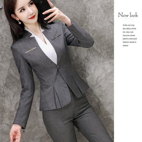 BỘ QUẦN ÁO VEST NỮ TSN003-BỘ XÁM