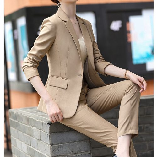 BỘ QUẦN ÁO VEST NỮ TSN041-BỘ-KAKI