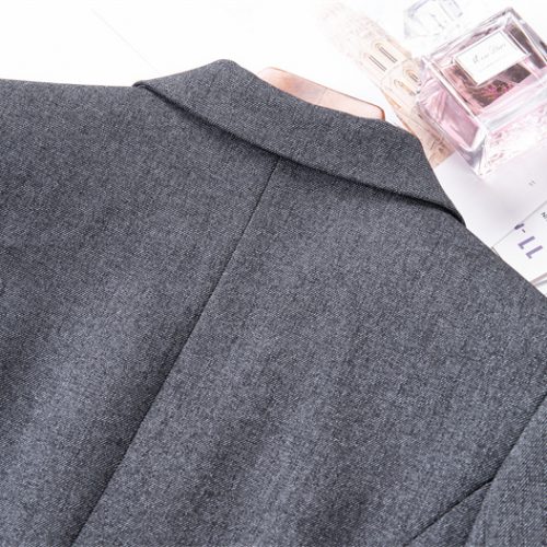 COMBO CHÂN VÁY ÁO VEST NỮ TSN016-ÁO KHOÁC XÁM + VÁY 082