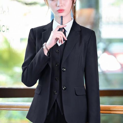 COMBO ÁO VEST+SƠ MI+GHI LÊ+QUẦN TÂY NỮ TSN002-ĐEN