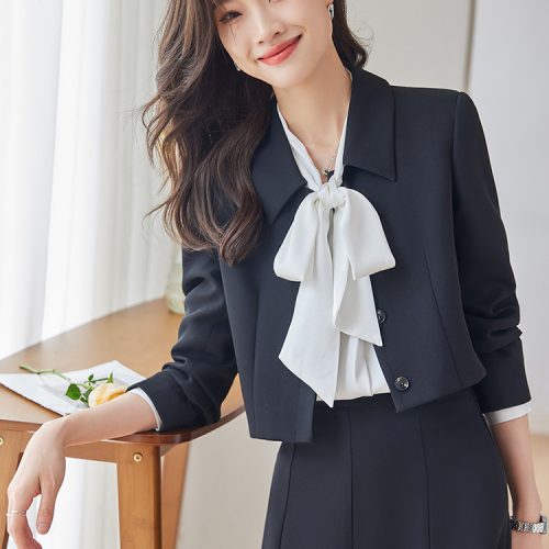 COMBO CHÂN VÁY ÁO VEST NỮ TSN035-ÁO KHOÁC + VÁY ĐEN