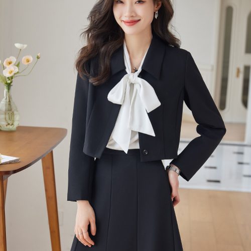 COMBO CHÂN VÁY ÁO VEST NỮ TSN035-ÁO KHOÁC + VÁY ĐEN