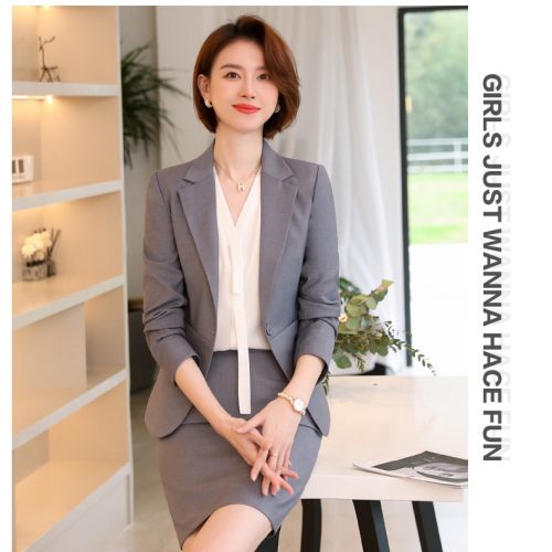 BỘ CHÂN VÁY ÁO VEST NỮ TSN044-BỘ-VEST-VÁY-XÁM