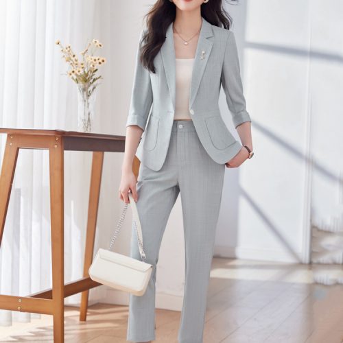 BỘ QUẦN ÁO VEST NỮ TSN042-BỘ-XANH