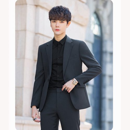 ÁO VEST NAM CAO CẤP TS534-XANH KHÓI