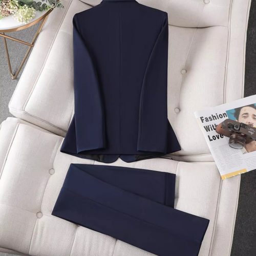 COMBO ÁO VEST+SƠ MI+GHI LÊ+QUẦN TÂY NỮ TSN002-XANH
