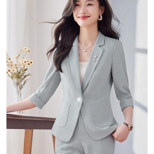 ÁO VEST NỮ TSN042-ÁO KHOÁC MÀU XANH NHẠT