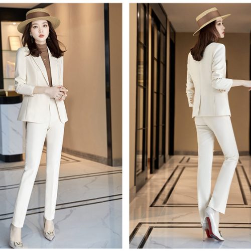 COMBO QUẦN ÁO VEST NỮ TSN043-ÁO KHOÁC TRẮNG NHẠT + QUẦN C566