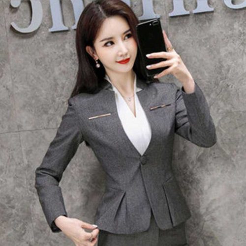COMBO ÁO VEST+SƠ MI+VÁY NỮ TSN003-XÁM