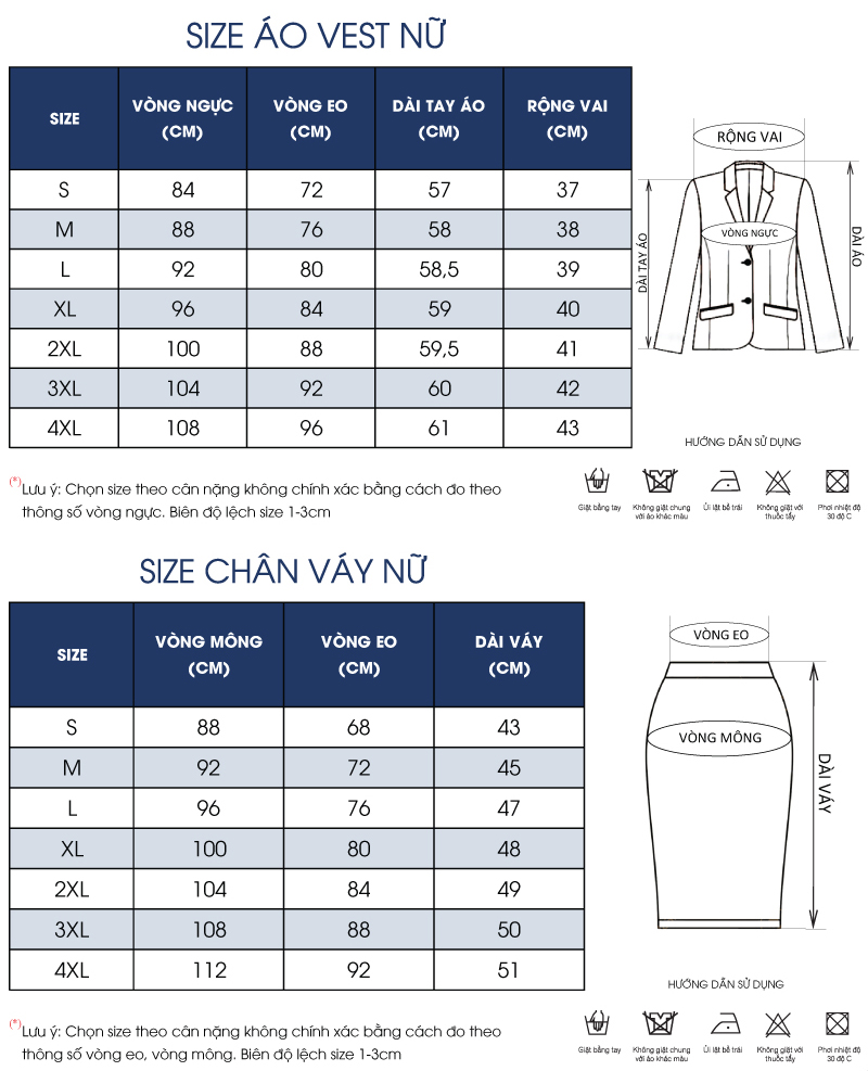 Thông số size