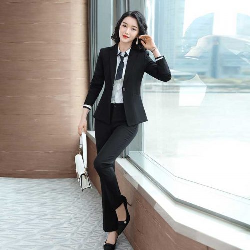 BỘ VEST ĐEN + QUẦN DÀI + ÁO SƠ MI TRẮNG + VÁY TSN004