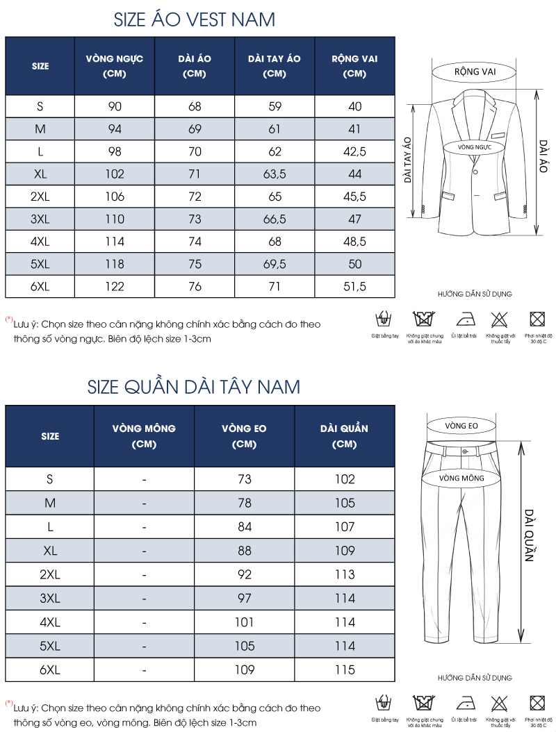 Thông số size