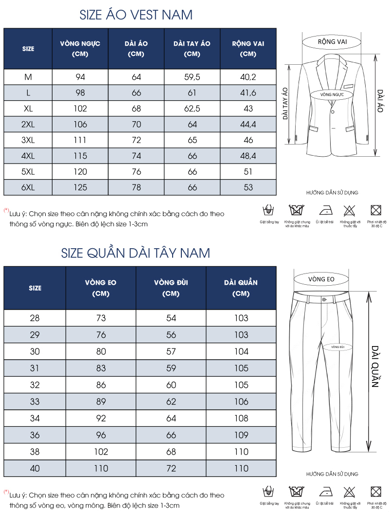 Thông số size