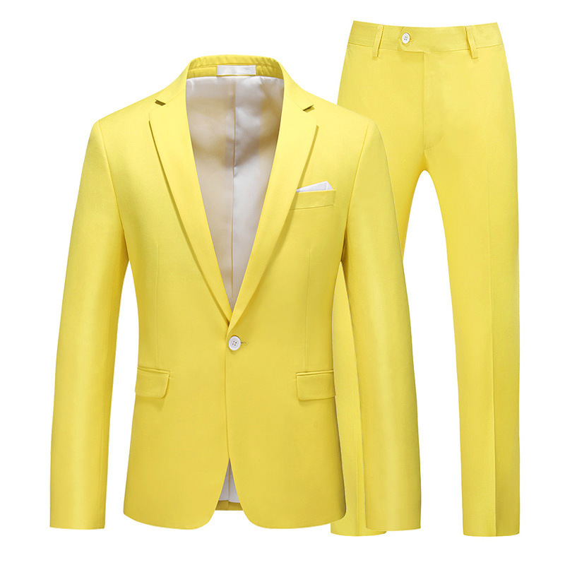 Bộ quần áo vest nam vàng