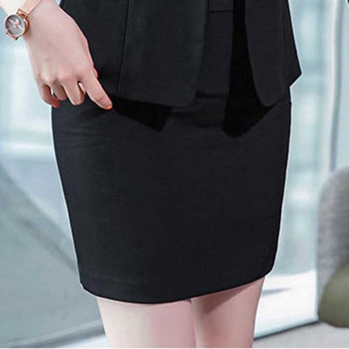 COMBO ÁO VEST + CHÂN VÁY NỮ MÀU ĐEN TSN002