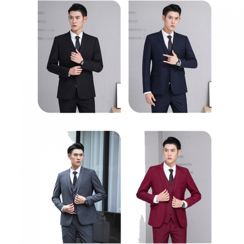 COMBO QUẦN ÁO VEST NAM TS341-ÁO VEST 2 NÚT MÀU ĐỎ TÍA + SƠ MI + QUẦN TÂY