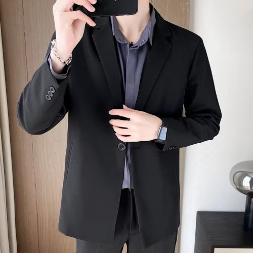 ÁO VEST NAM MÀU ĐEN TS556D