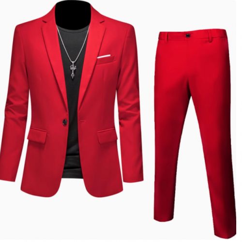 Bộ Vest Nam Công Sở, Bộ Vest Chú Rể, Bộ Vest Phụ Rể vải chuyên dụng cao cấp dày vừa ít nhăn TS718 Màu xanh da trời